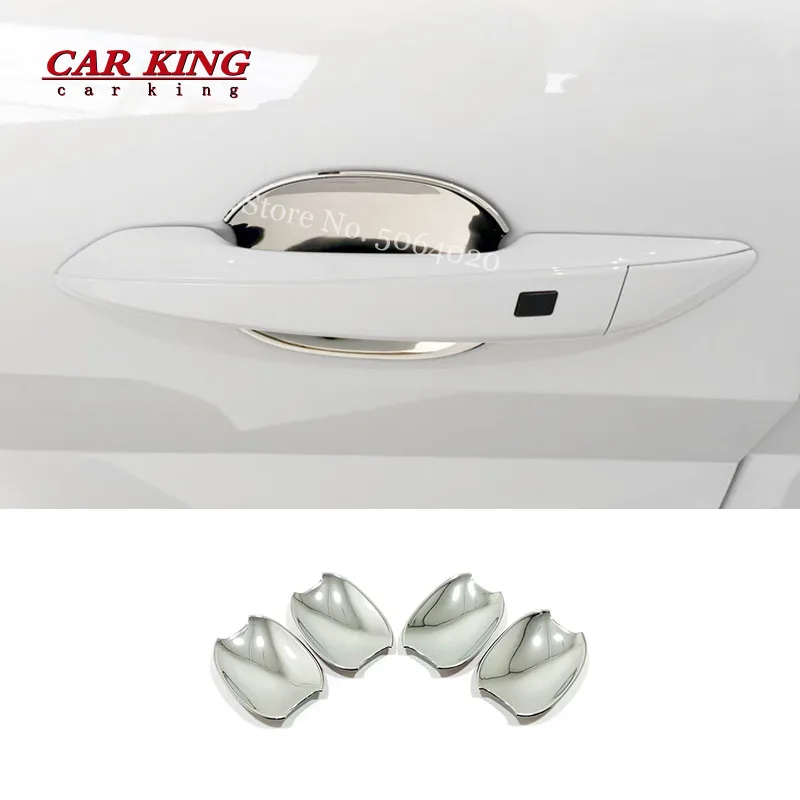 

ABS Chrome Car Door protector handle Bowl Cover Trim Decoration Car Styling For Hyundai Elantra CN7 2020 2021 Accessories 4pcs