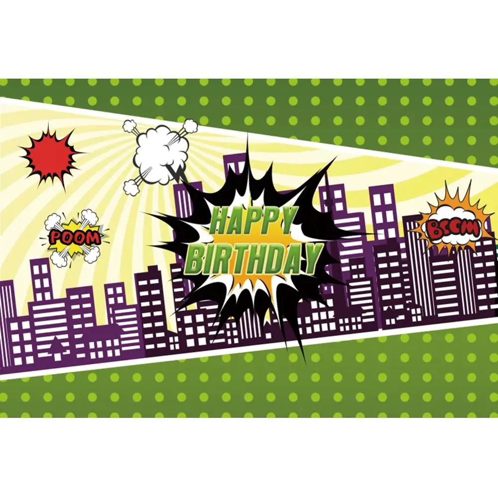 Fondo fotográfico de vinilo con dibujos animados para recién nacido, telón de fondo con diseño de superhéroes, ideal para Baby Shower, cumpleaños y sesión de fotos