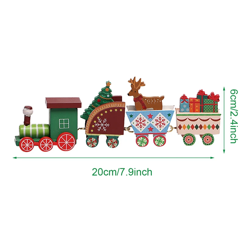 PAITMATE Treno di Natale in legno Decorazione di buon Natale per la casa Regali di Natale Navidad Deco Noel Cristmas Ornamento Capodanno 2023