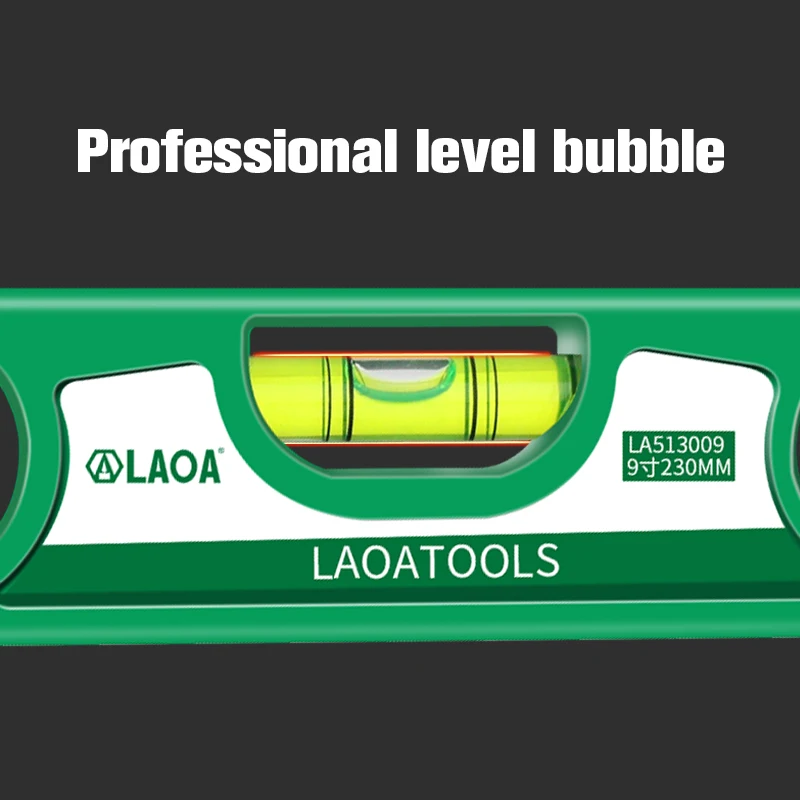 LAOA-Regla de nivel láser de 9 pulgadas, medidor de ángulo de nivel de espíritu de 230MM, buscador de línea Horizontal y Vertical