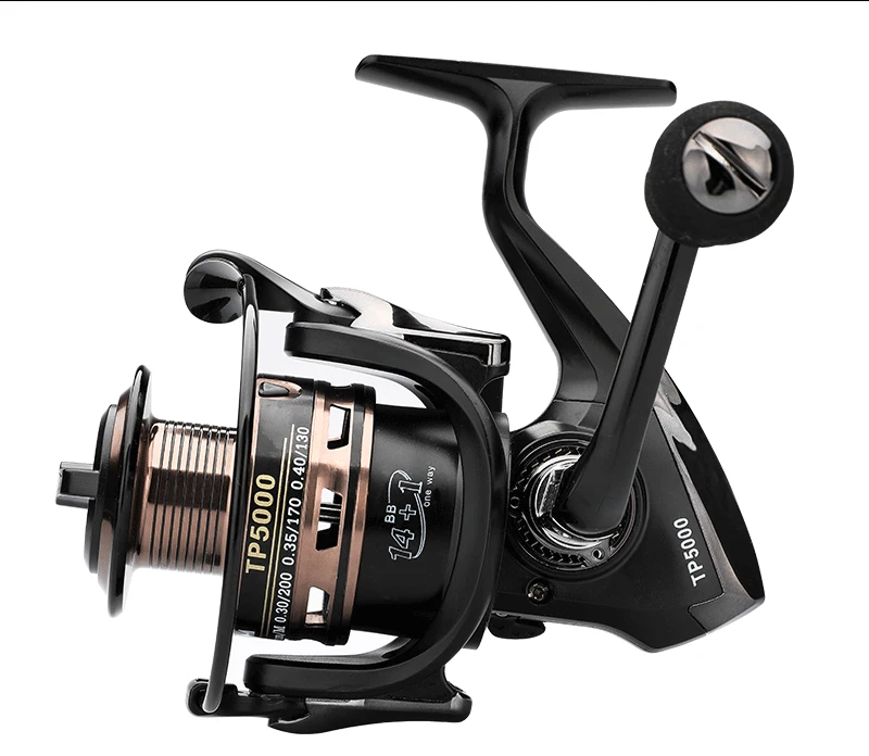 Good Quliaty NEW Spinning Reel TP Fishing Reel  14+1BB  Carbon Drag Spinning Fishing Reel1000-7000 Sea Fishing Reel  carbon reel
