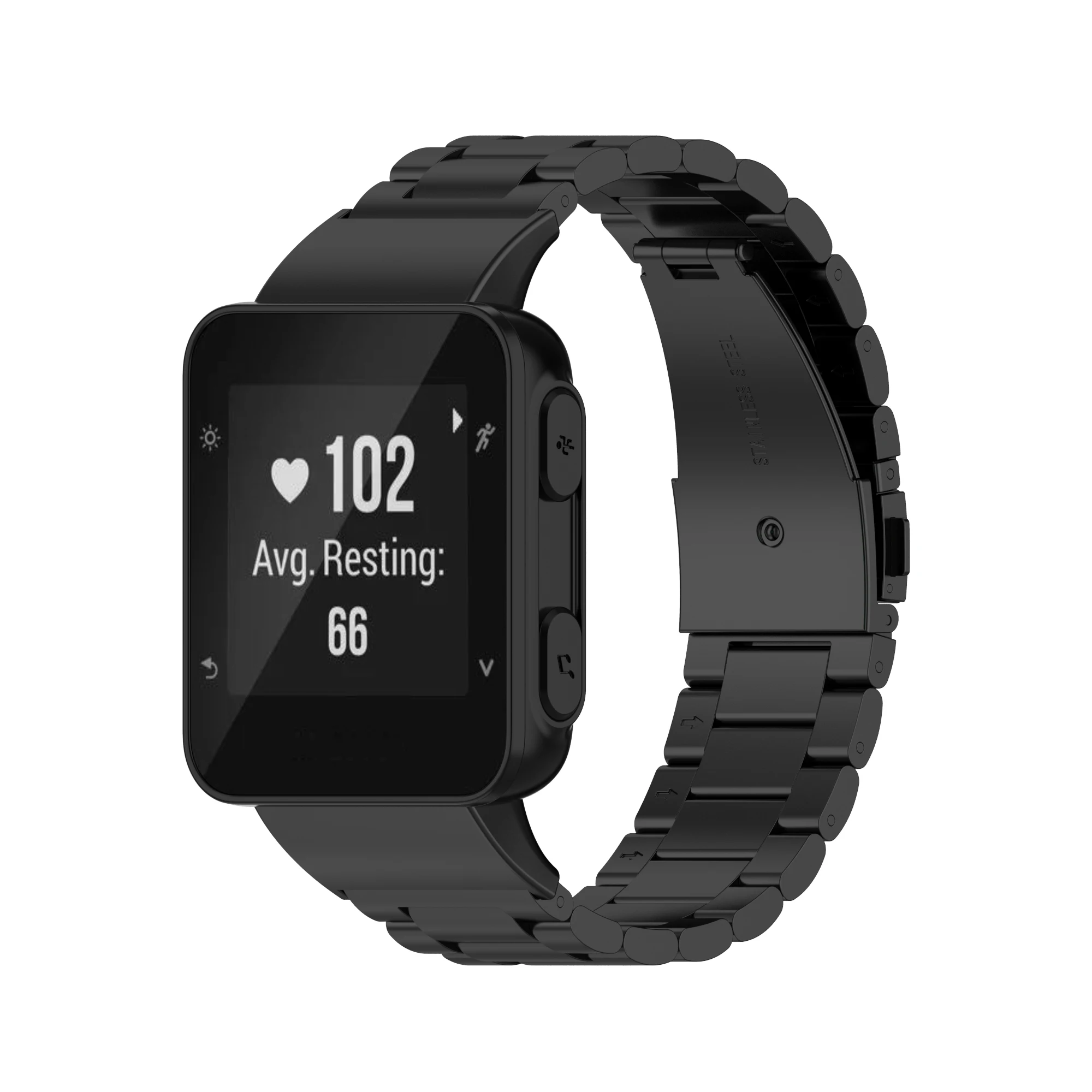 Cinturino per orologio in metallo in acciaio inossidabile "ata per Garmin Forerunner 35/30 Smart Watch cinturino di ricambio per Garmin Forerunner 30
