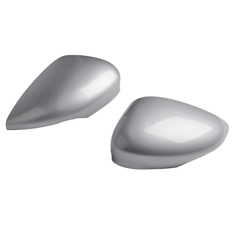 1 Pair Left/Right Silver Rearview Side View Mirror Replacement Cover Cap Case Shell for Ford for Fiesta Mk7 2008 2009 2010 2011