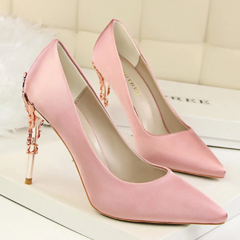 2021 New Fashion High Heels Women Shoes Spring Elegant Female Office Shoes Wedding Shoes Bride Party Dress Shoes Sexy High Heels