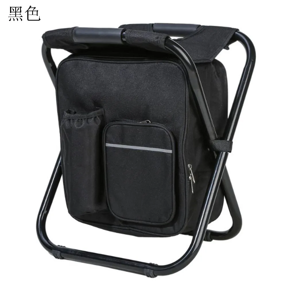 Fly Fishing Chair Outdoor Bag Folding Camping Stool Portable Backpack Cooler Insulated Picnic Hiking Seat Table Bag Bear 150KG