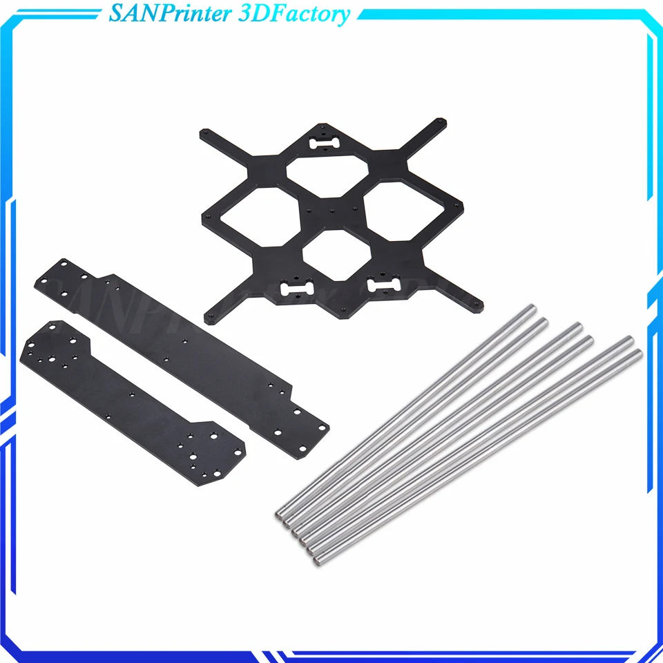 Clone Original Prusa i3 MK3 3D Printer Parts Aluminum Frame Aluminum Black Profile And Smooth Rods Kit