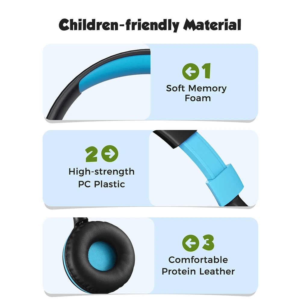 Mpow CHE1キッズヘッド有線ヘッドセットキッズティーン子供ボーイズガールズボリューム制限94dBに耳のヘッドフォンタブレットpc