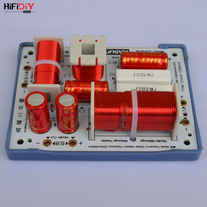 HIFIDIY LIVE  MK-300C 3 Way 3 speaker Unit (tweeter + mid +bass )HiFi Speakers audio  Frequency Divider Crossover Filters