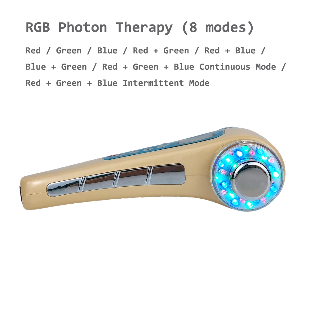 1MHz Ultrasonic Body Slimming Massager 3Mhz Ultrasound Therapy Ion Galvanic Photon Device Face Skin Rejuvenation Cleaner Machine