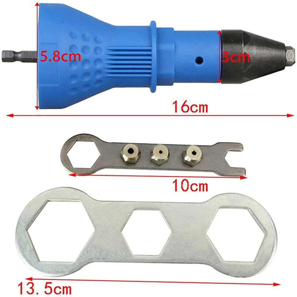 Imagem -04 - Rebite Porca Arma Ferramenta de Rebitagem Elétrica para Broca sem Fio Rebitador sem Fio Adaptador de Broca Rebitagem Porca Manual Rivnut Ferramenta