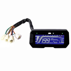 Universal Motorcycle LCD Digital Speedometer Odometer Backlight Motorcycle Odometer 12000RPM 6 gears for 2, 4 Cylinder Meters