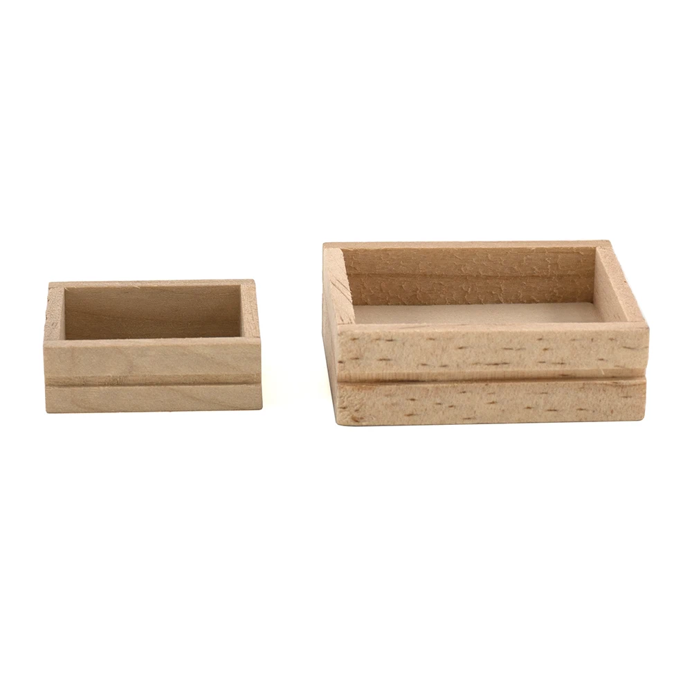 1/12 puppenhaus Miniatur Zubehör Mini Holz Box Simulation Lagerung Box Modell Spielzeug für Puppe Haus Dekoration