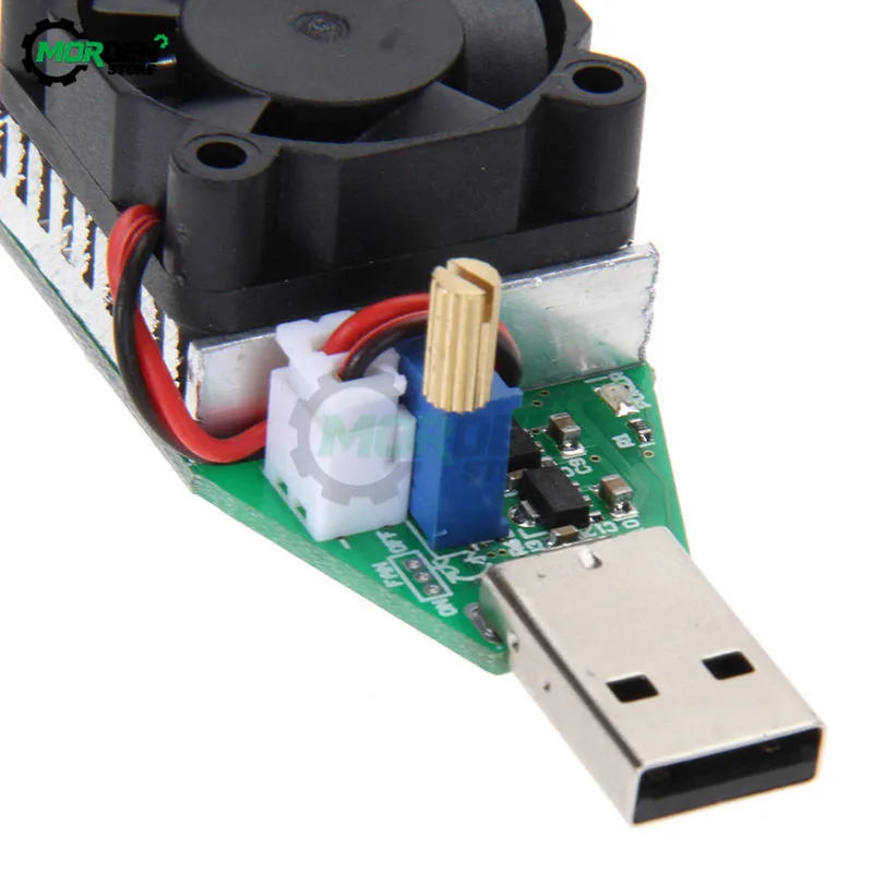 DC 3.7-13V 15W Discharge Capacity Battery Tester USB Industrial Electronic Test Load Resistor with Fan Adjustable Current Module