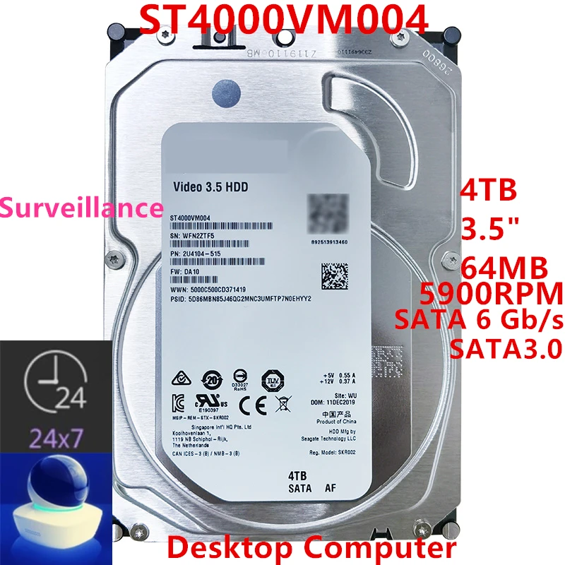 New Original HDD For Seagate 4TB 3.5