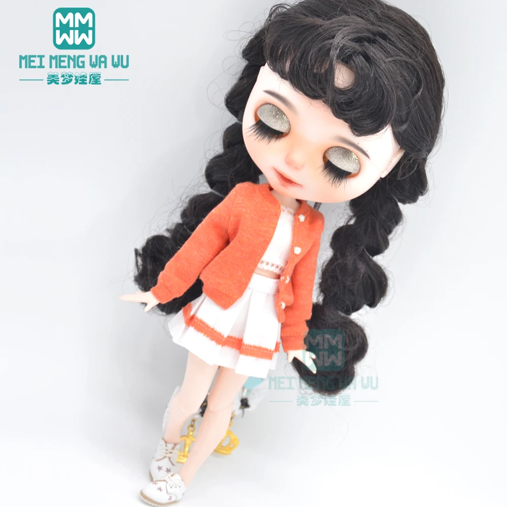 Blyth doll Clothes Three-piece fashion sweater for 28-30cm Blyth Azone OB22 OB24 doll accessories