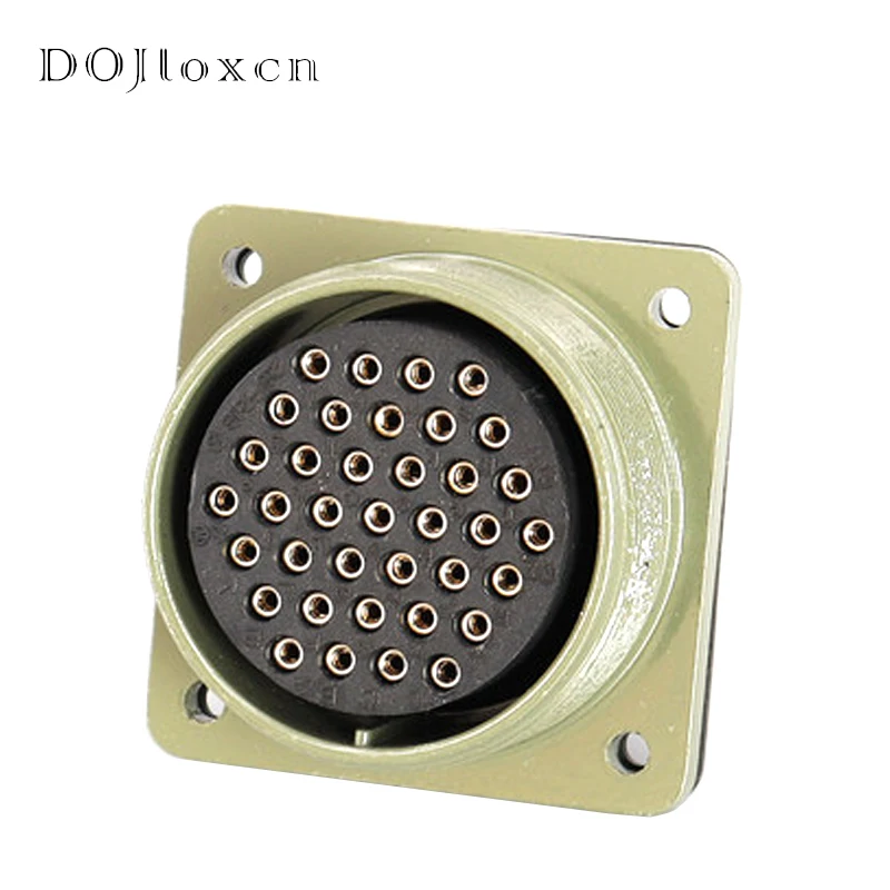 1 Sets 37 Pin Aviation Male Female Plugs Army Green Wiring Connector Socket MS5015 Series Plug MS3106A-28-21S/P MS3102A-28-21S/P