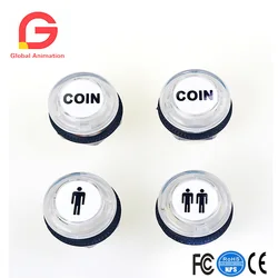 LED Illuminated Push Button, Player Start Buttons, Coin Buttons for MAME, JAMMA, Fighting Games, Arcade, 5V, 1P, 2P, 4 Pcs