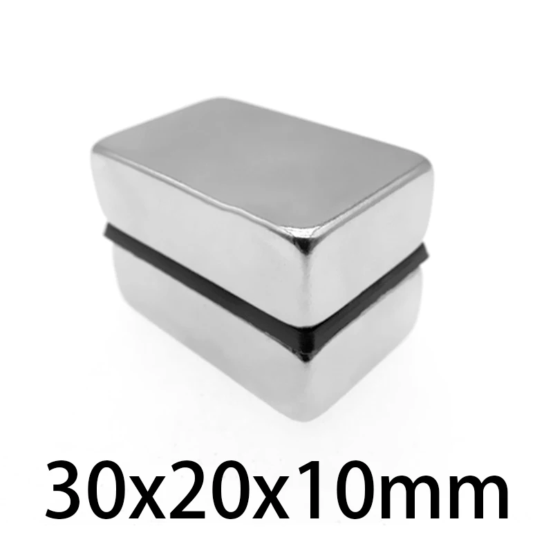 1-10 stücke 30x20x10mm Starke Quadrate Neodym Magnet 30*20*10mm leistungsstarke NdFeB Magnet 30mm x 20mm x 10mm Block Seltenen Erden Magneten