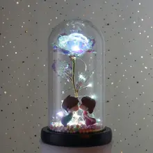Galaxy Rose in Flask with LED Lights #2