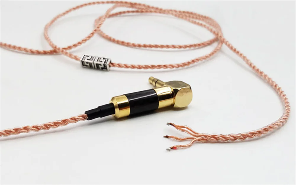 DIY 이어폰 와이어, 7N 단결정 구리 케이블, DIP 곡선 플러그, 80 코어, 4 공유