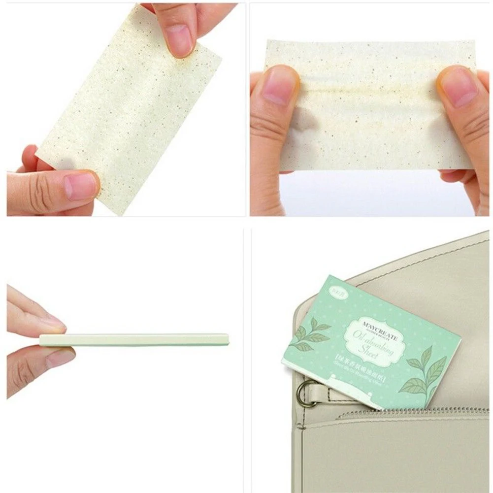 Papel de seda fragante de Corea, pañuelo absorbente de aceite facial, fibra vegetal, transpirable, Color aleatorio, 100 unidades