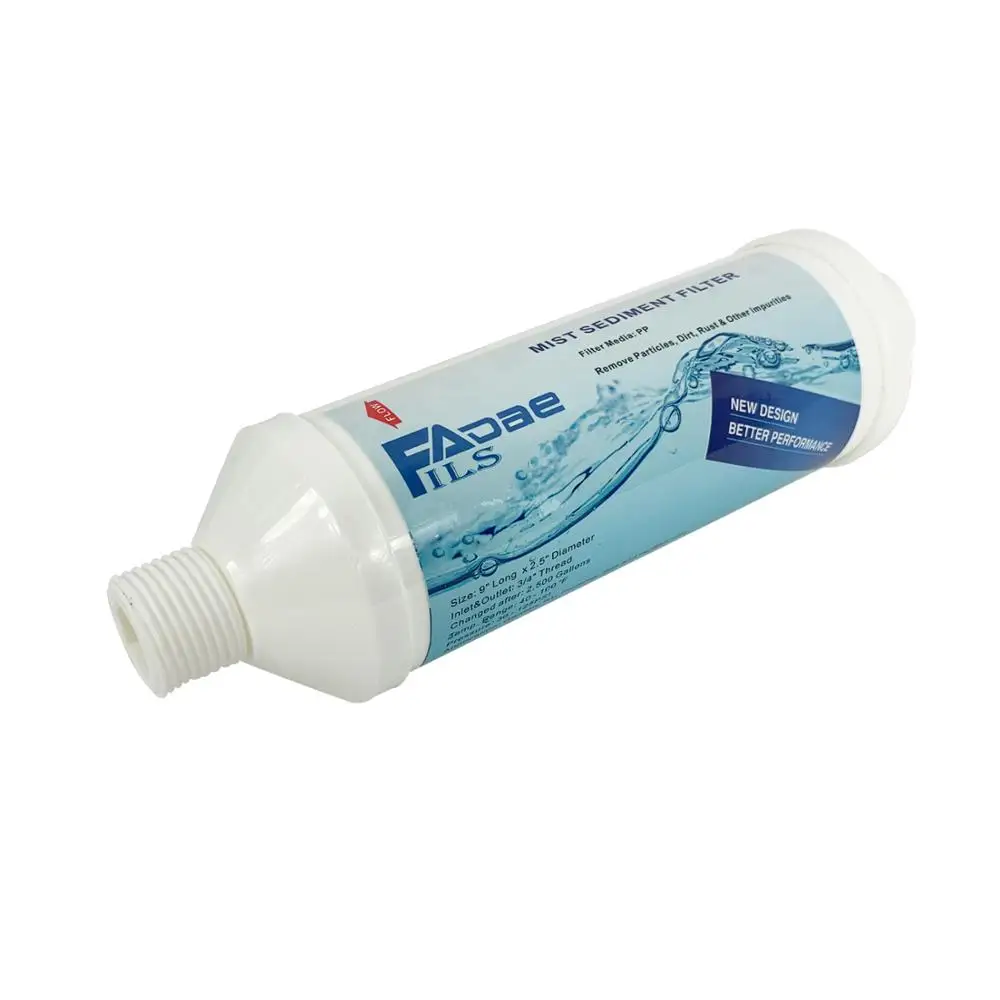 Filtro de sedimento de névoa com entrada e tamanho de saída de 3/4 "para sistema de embrulhamento