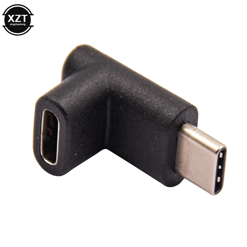 Novel-USB 90 graus ângulo direito tipo C macho para fêmea USB-C conversor, conector adaptador para Samsung telefone inteligente