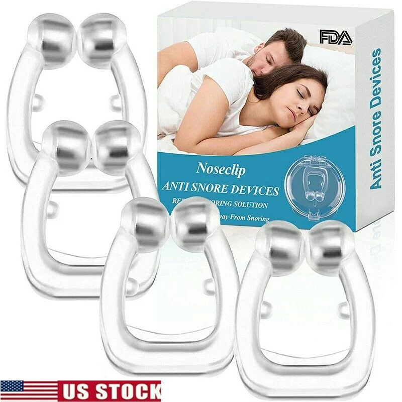 4pcs/lot Anti Snore Device Stop Snoring Nose Clip Effective-Easy Stop Snoring Solution Sleeping Aid Tool For Men Woman