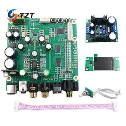 TZT ES9038Q2M DAC Board Decoder Board Support For IIS DSD Optic Fiber Coaxial Input 384K DOP128 +Power Supply Module  LCD Screen