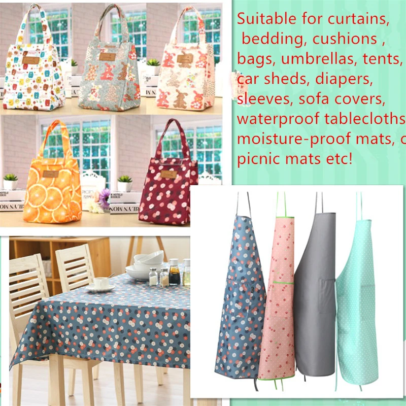 Floral Cartoon 210D PVC Wasserdichte Stoff Polster Oxford Polyester Stoff Wasserdicht Tabelle Zelt Tasche, Vorhang Möbel tuch – Detail 1