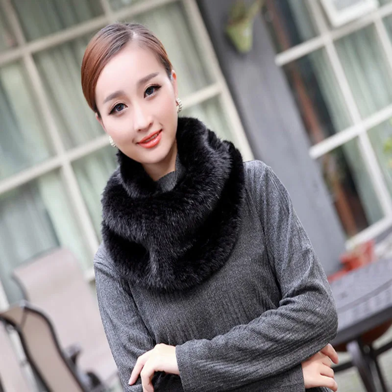 New style female mink fur collar fur scarf cap mink fur woven fur winter shawl