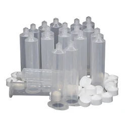 20pcs 30ml Dispensing Syringe Barrel 30cc Glue Adhesive Dispenser Industrial Syringes Tube Set for Industrial Dispensing Tools