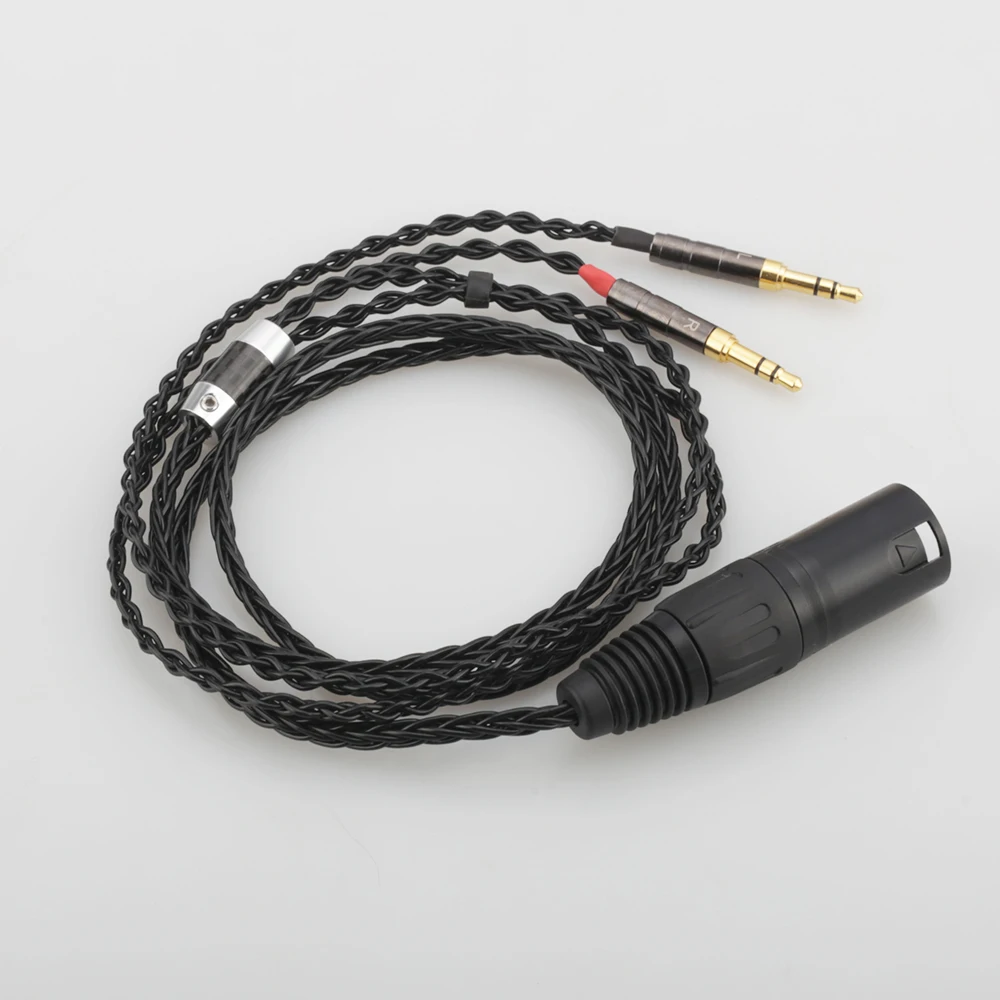 Audiocrast 2x3.5mm HiFi 4-pin XLR męski zrównoważony słuchawek kabel uaktualnienie dla Sundara Aventho ogniskowej elegia am kurfürstendamm t1 t5p