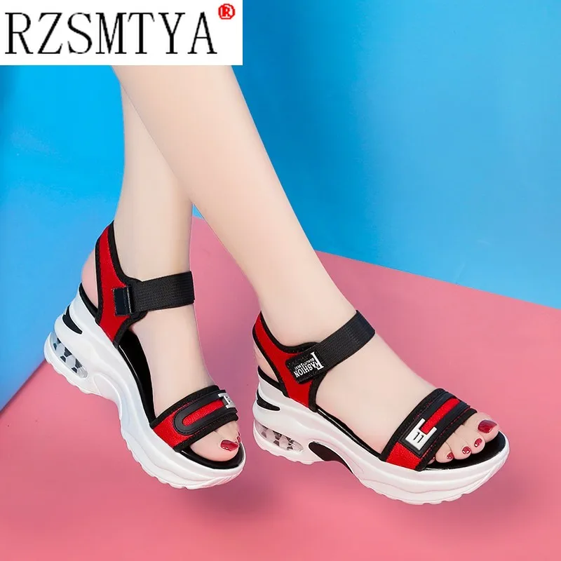 Platform Sandals Muffin Bottom 2021 Symphony Chunky High Heel Student Increase Summer Beach Shoes Sandalias Mujer