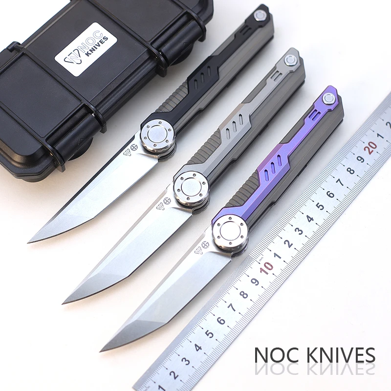 NOC MT-05 Folding Knife 60HRC M390 Blade Titanium Handle Camping Cutter Pocket Outdoor Survival Fruit Knives EDC Tools