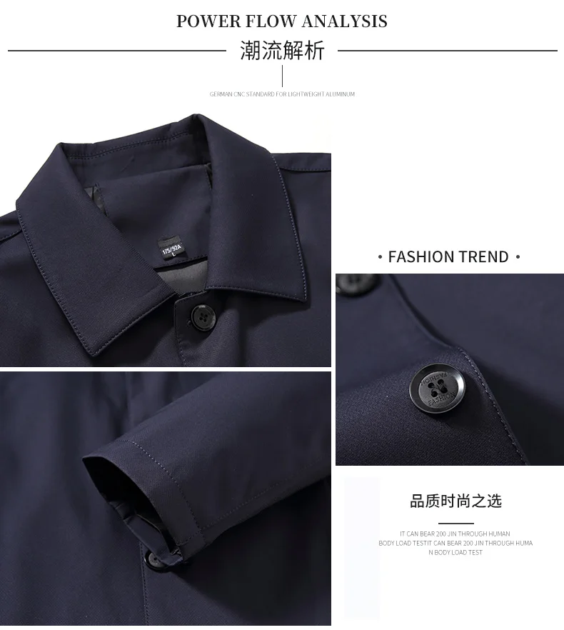 2026 new arrival spring fashion coat men high quality trench coat men,autumn men's casual jackets size M-4XL