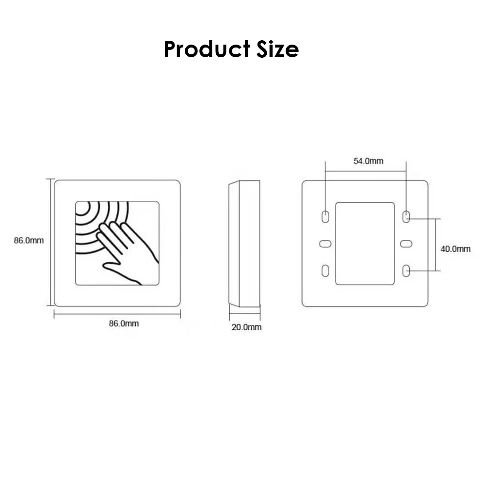 Palm Induction Switch Infrared Sensor Door Access Control Motion Detection On Off Switch Contactless Palm Induction Exit Button