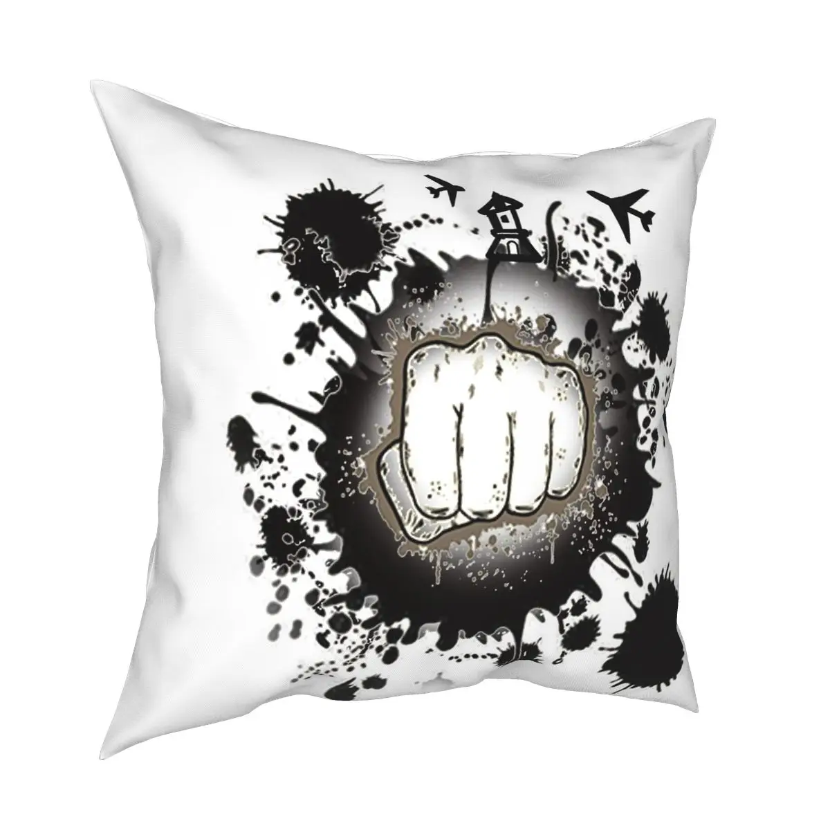 Ink Fist Tattoo Square Pillowcase Polyester Creative Zip Decorative Throw Pillow Case Bed Cushion Case