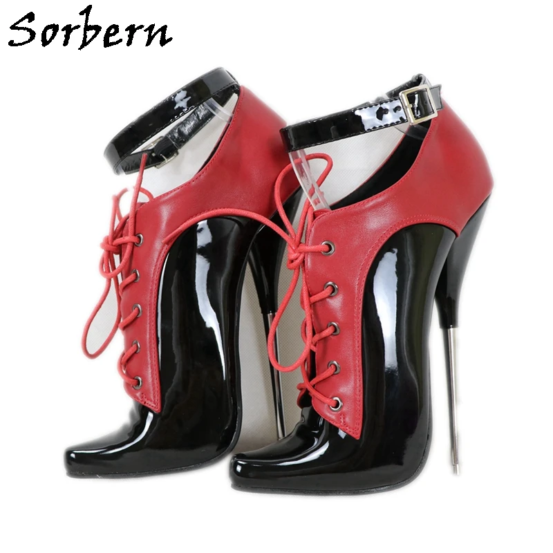 Sorbern Vintage Colored Match Ballet Pump Shoe Women Stilettos Metal High Heels Vegan Pinup Shoes Customized Alternative Fashion