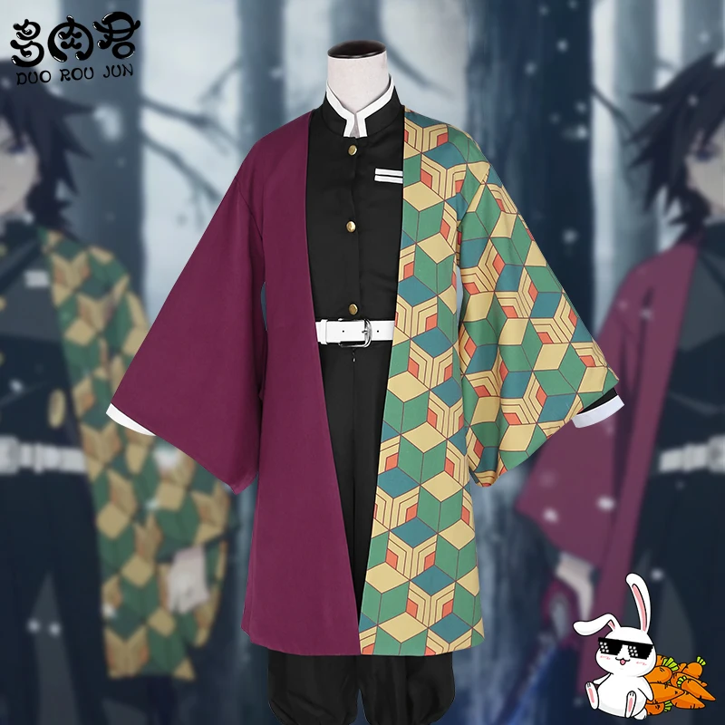 

Tomioka Giyuu Cos Cosplay Kimono Uniforms Costume In Stock Free Shipping