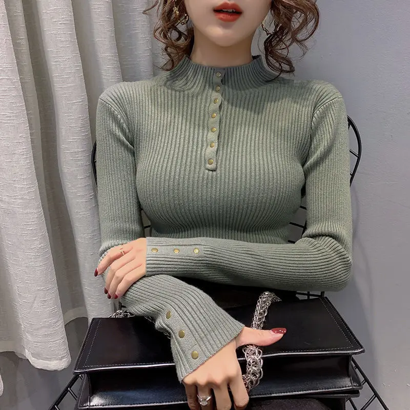 Turtleneck bottoming sweater women 2023 autumn and winter long-sleeved Korean style slim inner base pullover