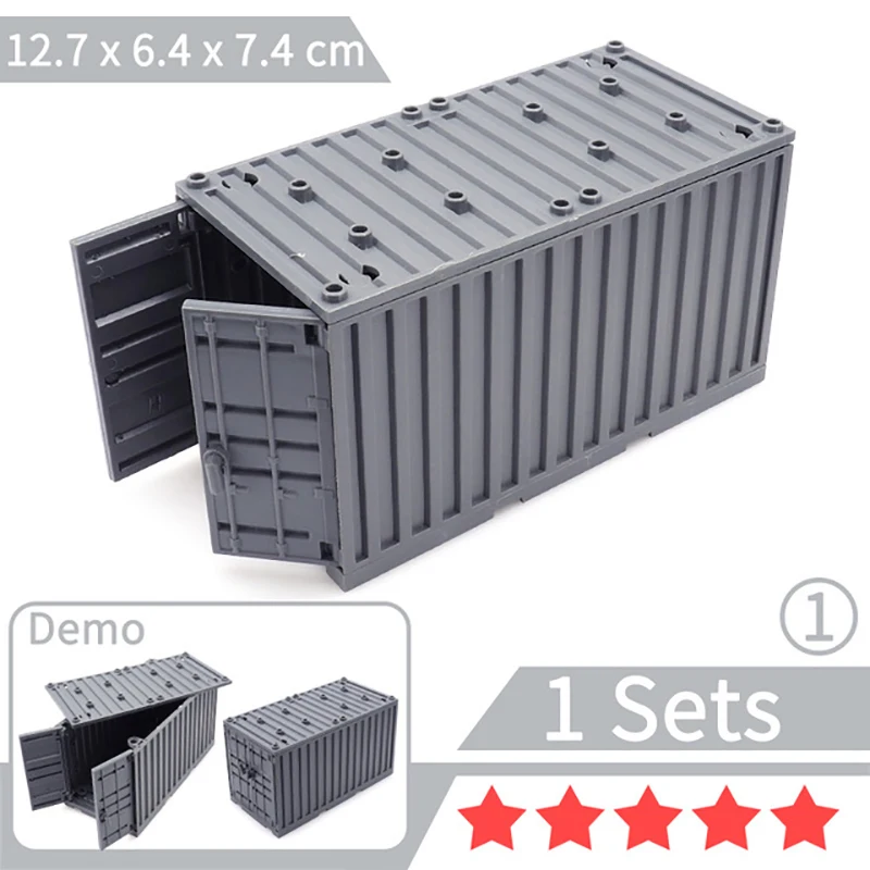 WW2 Military Weapons Gun Container Building Block Figures Accessories Equipment MOC Brick Shipping Transport Case SWAT Kids Toys