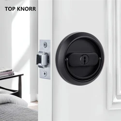 TOP KNORR Hidden Door Lock Bedroom Door Lock Storage Room Door Secret Lock Bathroom Double Hook Anti-Theft Lock Pull Ring Lock