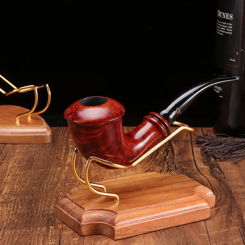 1Pc Solid Wood Multiple Smoking Tobacco Pipe Tool Stand Holder Rack Accessory