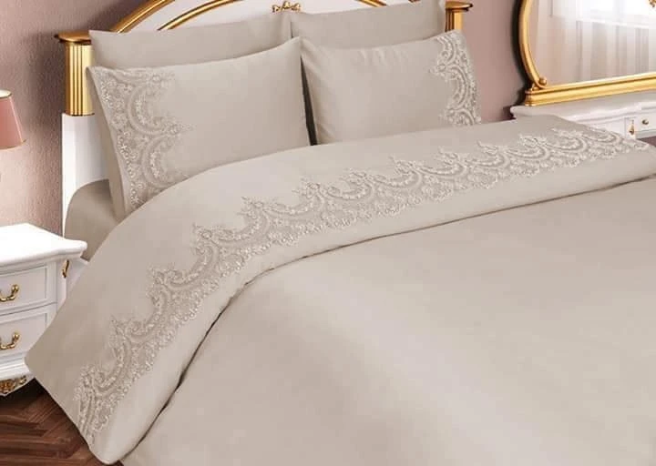 French Laced Your Duvet cover set Cappucino