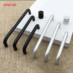 KK&FING U Type Aluminum Alloy Kitchen Cabinet Door Handles Drawer Knobs Home Improvement Furniture Handle Hardware Diameter 10mm