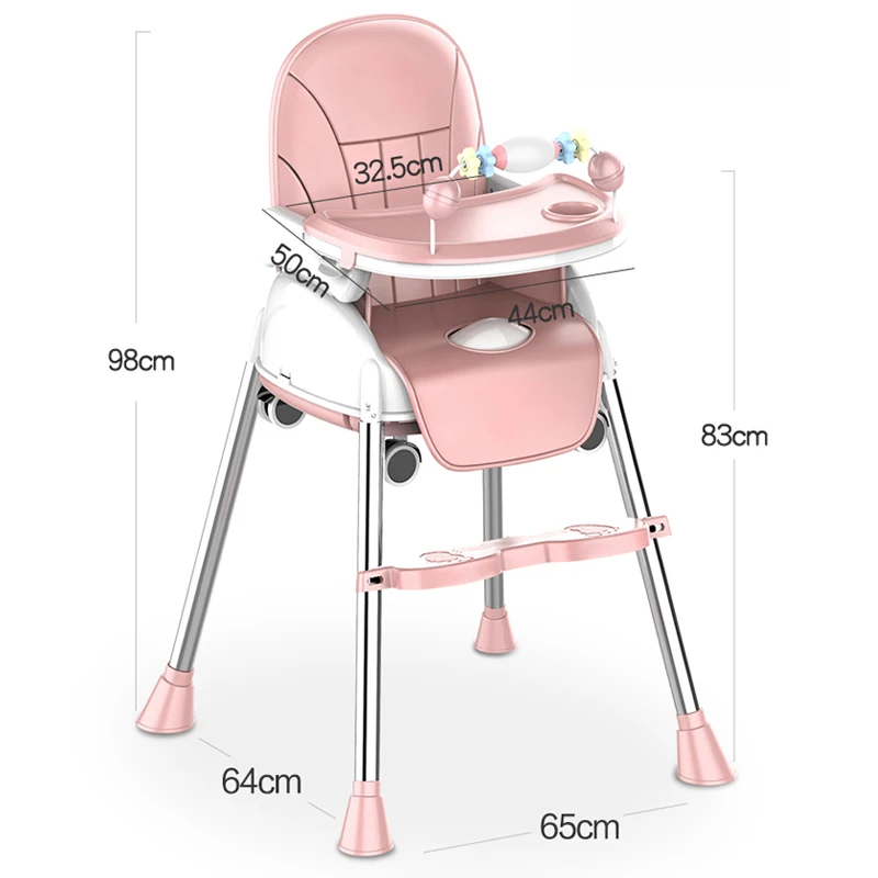 Portable Folding Baby Dining High Chair/Trona Bebé Children Feeding Chair Toddler Booster Seat  Kids Food Eating Chair Baby Seat