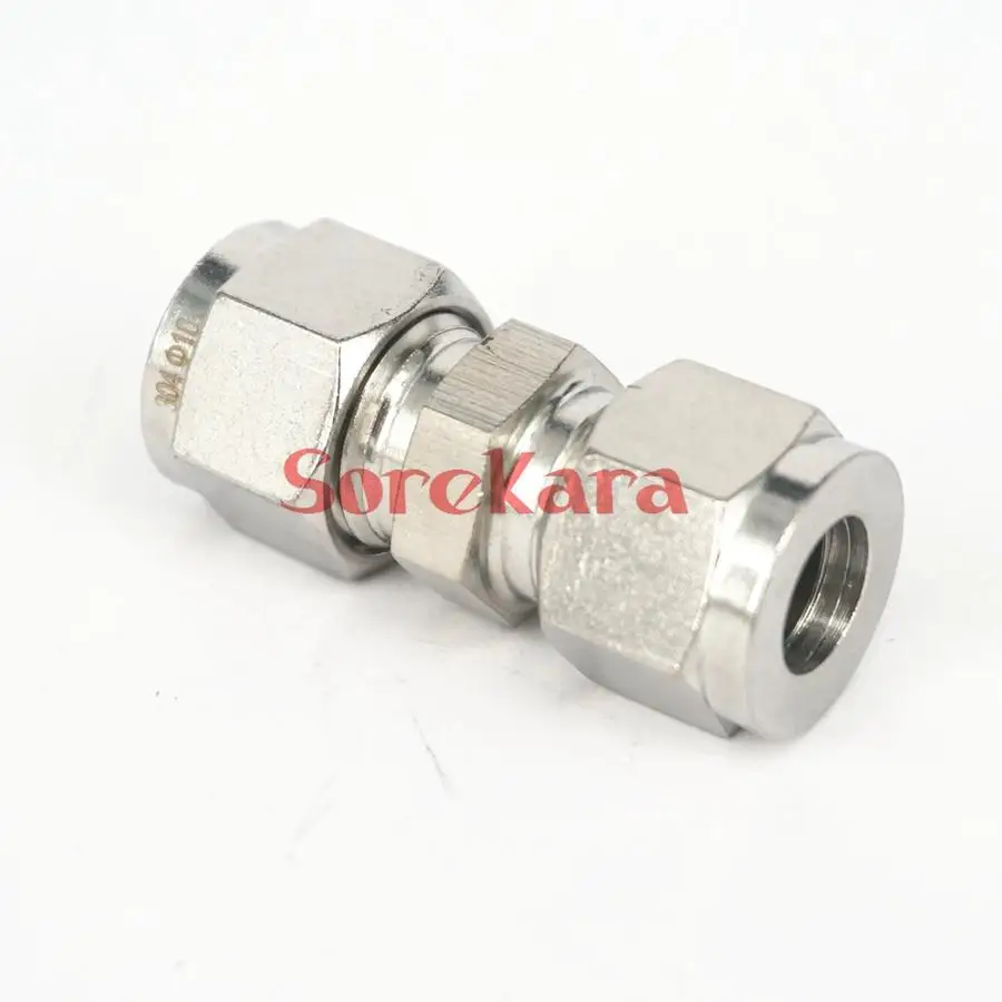 Fit 1/4 "Rohr O/D 304 Edelstahl Rohr Compression Fitting Union Stecker