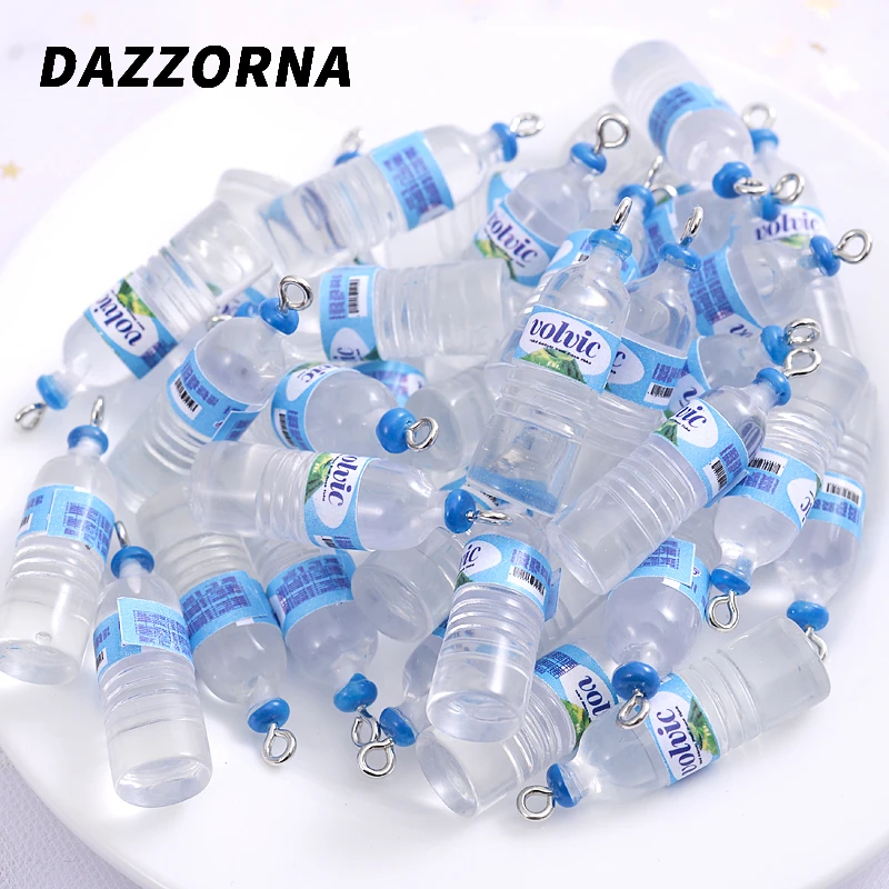 New 5clors 10Pcs/Pack Cartoon Cute Drink Bottle Shape Acrylic Pendants Charm Pendants For Jewelry Makeing Diy Handmade Bracelet