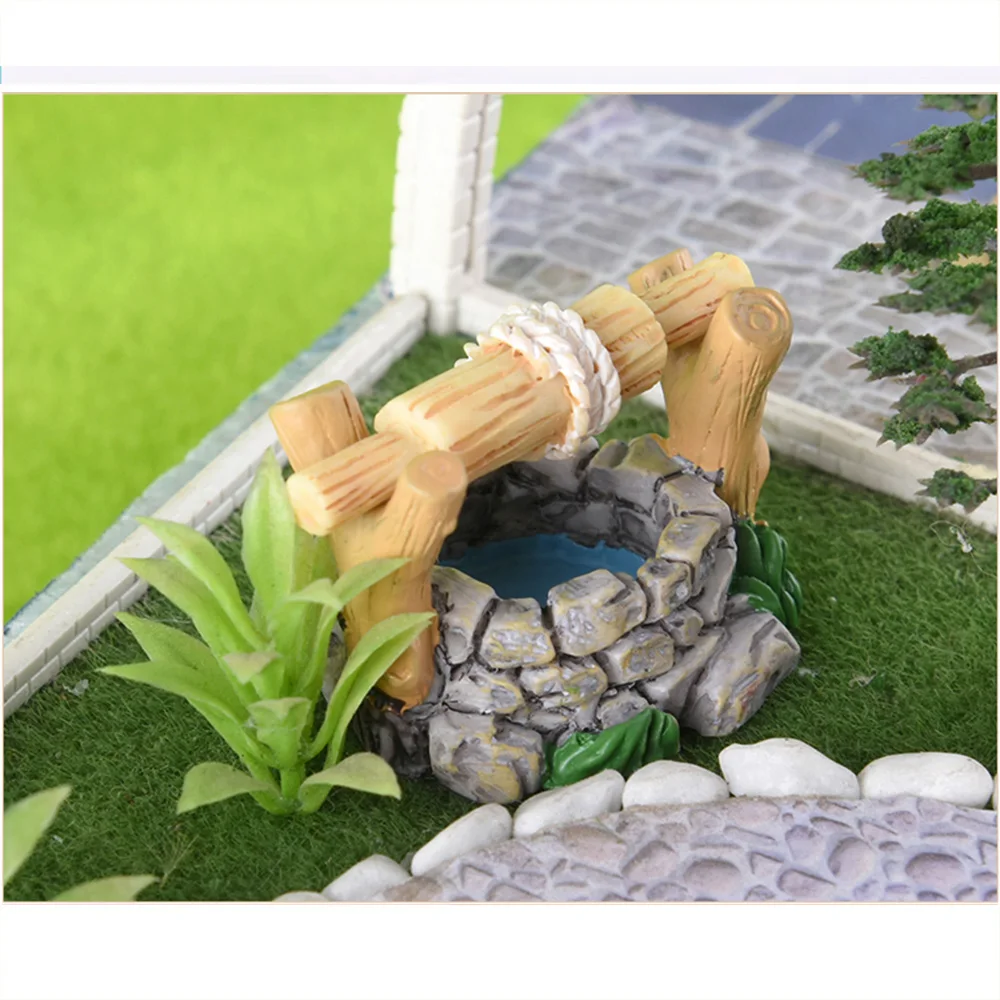 1 Stuk Hars Beeldje Tuin Landschap Decoratieve Ambachtelijke Ornament Miniatuur Accessoires Voor Micro Landschap Model Gebouw Diorama